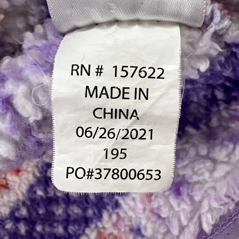 EDDIE BAUER Quest Fleece Plush Sherpa Hooded‎ Jacket Girls Size XS (5/6) Multi